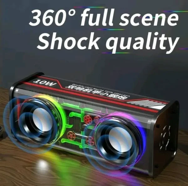 RGB BT5.3 Dual 13.6W Bluetooth Speaker - Image 4