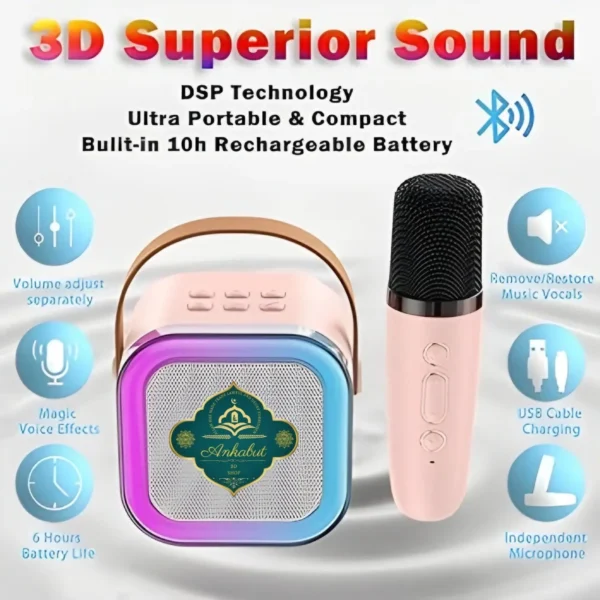 Bluetooth K12 Plus Karaoke Wireless Audio Speaker/singel maicrophone - Image 4